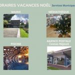 HORAIRES VACANCES DE NOEL SERVICES MUNICIPAUX